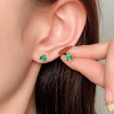 Sterling Silver Elegant Clover Studs