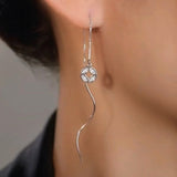 Sterling Silver Elegant Coin Threader Earrings