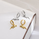 Sterling Silver Elegant Diamond Retro Bird Earrings