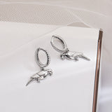 Sterling Silver Elegant Diamond Retro Bird Earrings