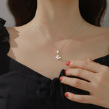 Sterling Silver Elegant Double Butterfly Necklaces