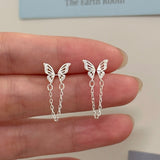 Sterling Silver Elegant Butterfly Earrings