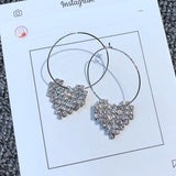 Sterling Silver Elegant Heart-Design Earrings