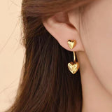 Sterling Silver Elegant Heart-Design Earrings