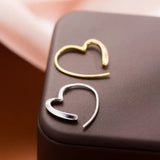 Sterling Silver Elegant Heart-Design Earrings