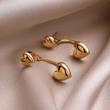 Sterling Silver Elegant Heart-Design Earrings