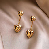 Sterling Silver Elegant Heart-Design Earrings