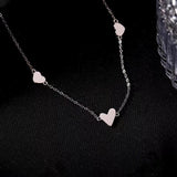 Sterling Silver Elegant Heart-Design Necklaces