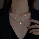 Sterling Silver Elegant Heart-Design Necklaces