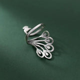 Sterling Silver Elegant Peacock Hollow Little Phoenix Open Rings