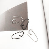 Sterling Silver Elegant Pin Heart-Design Earrings