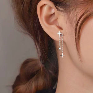 Sterling Silver Elegant Star Earrings