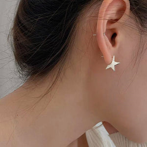 Sterling Silver Elegant Star Studs