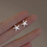 Sterling Silver Elegant Starfish Studs