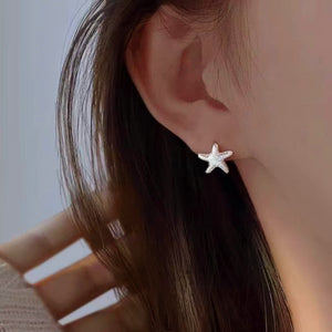 Sterling Silver Elegant Starfish Studs