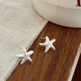 Sterling Silver Elegant Starfish Studs