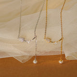 Sterling Silver Elegant Tulip Flower Pearl Necklaces