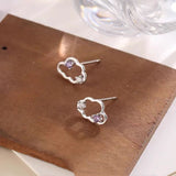 Sterling Silver Elegant Zircon Cloud Studs