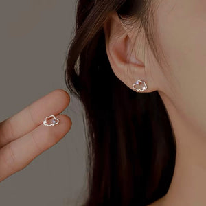 Sterling Silver Elegant Zircon Cloud Studs