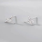 Sterling Silver Elf Wings Stud Earrings