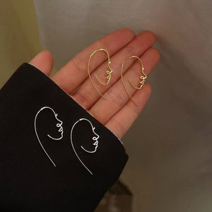 Sterling Silver Face Threader Earrings