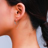 Sterling Silver Face Threader Earrings