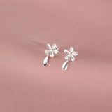 Sterling Silver Flower Stud Earrings