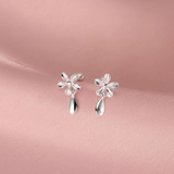 Sterling Silver Flower Stud Earrings