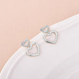 Sterling Silver Heart-Design Earrings