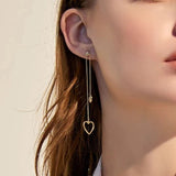 Sterling Silver Heart-Design Earrings