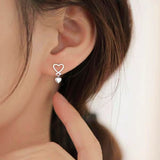 Sterling Silver Heart-Design Earrings