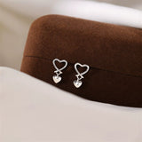 Sterling Silver Heart-Design Earrings