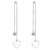 Sterling Silver Heart-Design Earrings