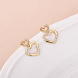 Sterling Silver Heart-Design Earrings