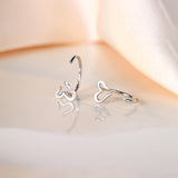 Sterling Silver Heart-Design Stud Earrings