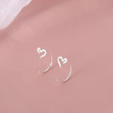 Sterling Silver Heart-Design Stud Earrings