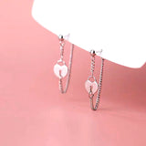 Sterling Silver Heart-Shaped Earrings