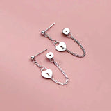 Sterling Silver Heart-Shaped Earrings