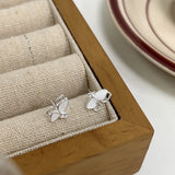 Sterling Silver Hollow Butterfly Earrings