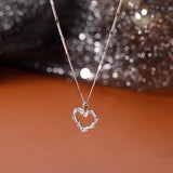 Sterling Silver Hollow Heart-Design Necklaces