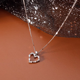 Sterling Silver Hollow Heart-Design Necklaces