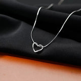 Sterling Silver Hollow Love Necklaces