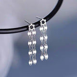 Sterling Silver Hot Style Star Drop Earrings