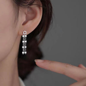 Sterling Silver Hot Style Star Drop Earrings