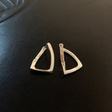 Sterling Silver Ins Square Earrings