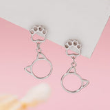 Sterling Silver Kitty Earrings