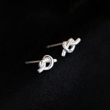 Sterling Silver Knotted Stud Earrings