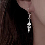 Sterling Silver Leaf Earrings