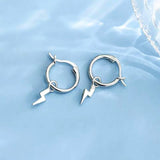 Sterling Silver Lightning Earrings