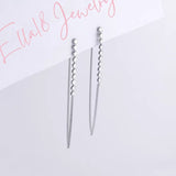 Sterling Silver Long Chain Earrings